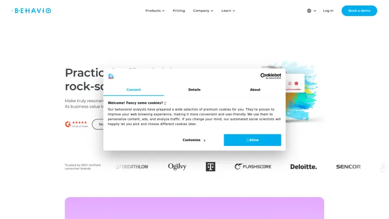 Homepage of Behavio