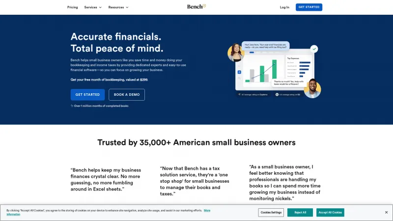 Homepage of Bench