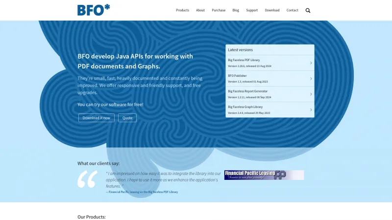 Homepage of PDF Library