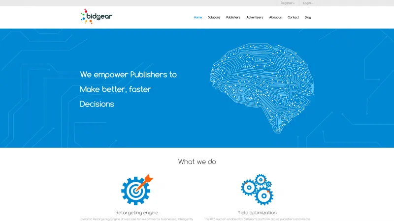 Homepage of Bidgear