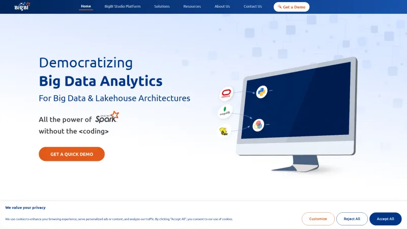 Homepage of BigBI