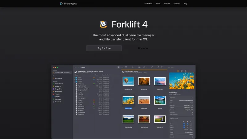 Homepage of ForkLift