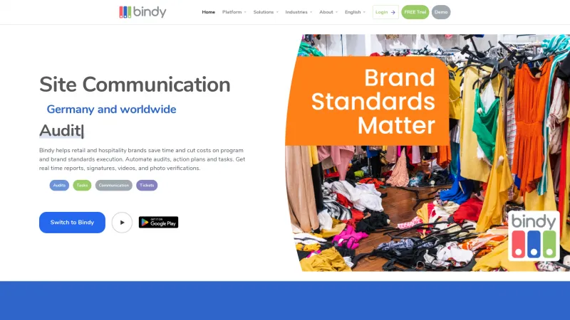 Homepage of Bindy