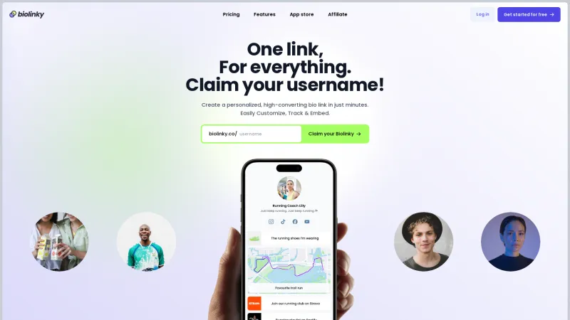 Homepage of Biolinky