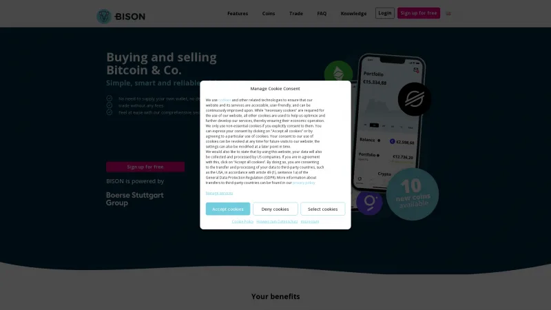 Homepage of BISON