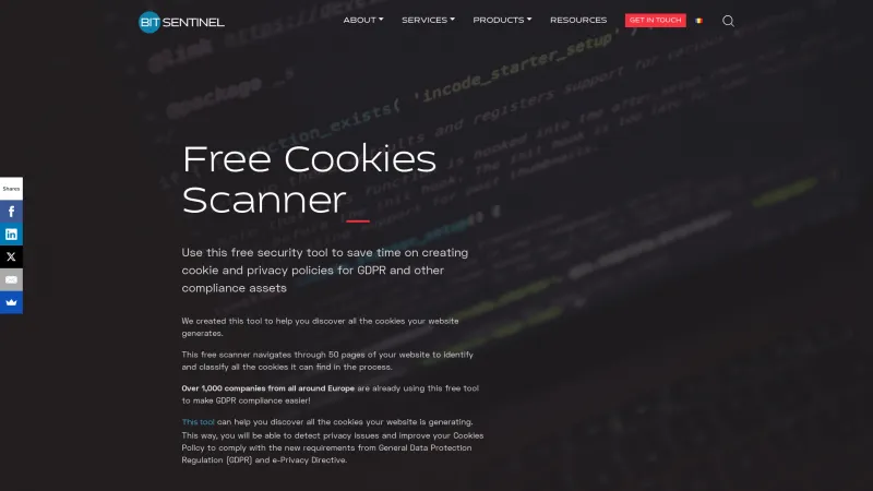 Homepage of Bit Sentinel