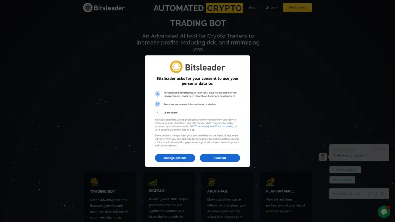 Homepage of Bitsleader