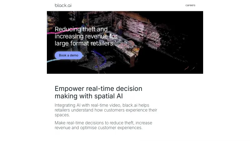 Homepage of Black.ai