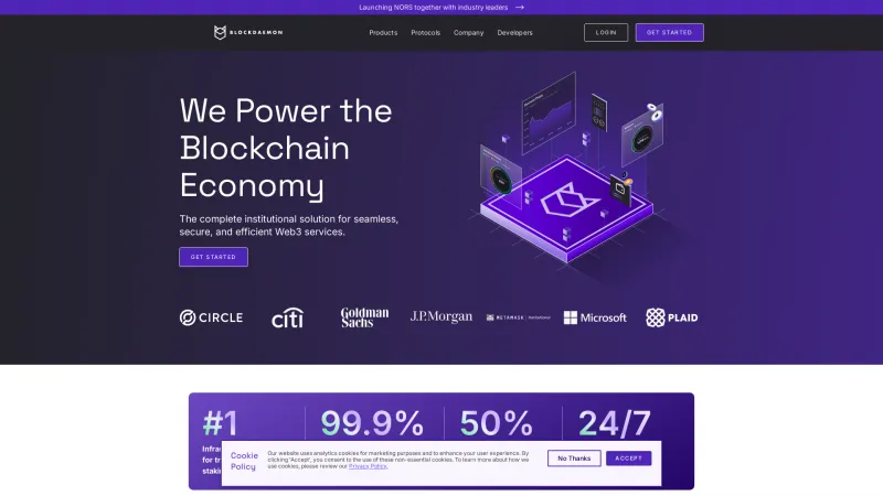 Homepage of Blockdaemon