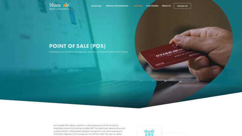 Homepage of BlueApple Point of Sale