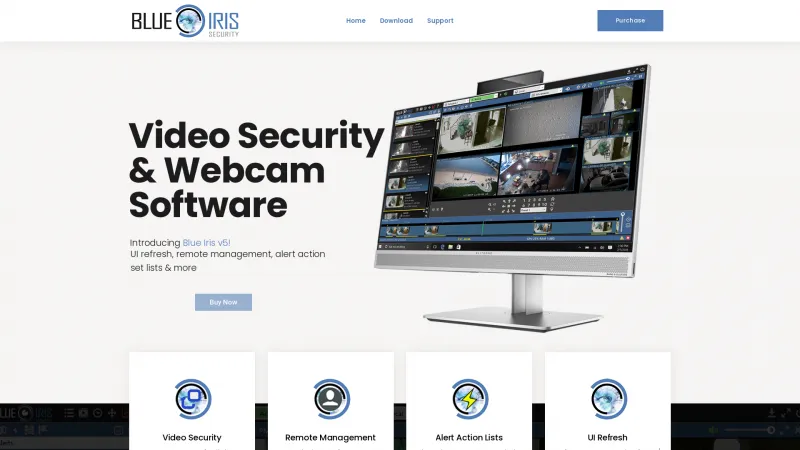 Homepage of Blue Iris