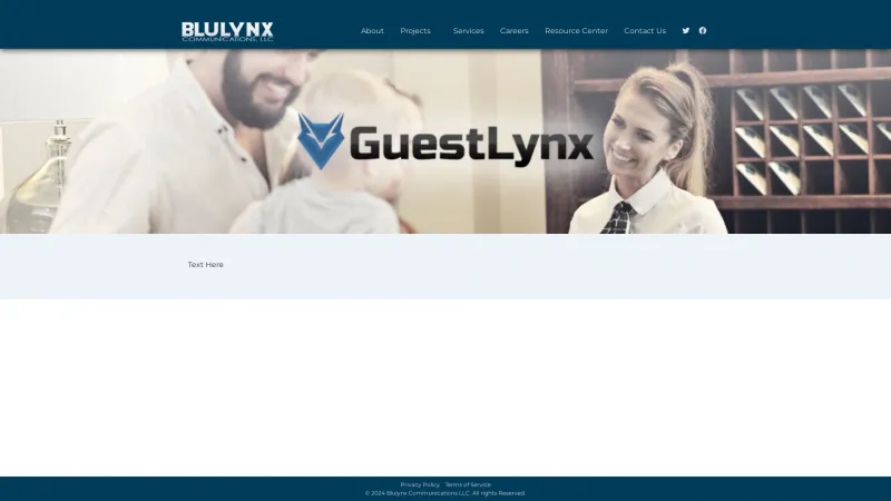 Homepage of Guestlynx