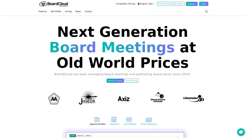 Homepage of BoardCloud