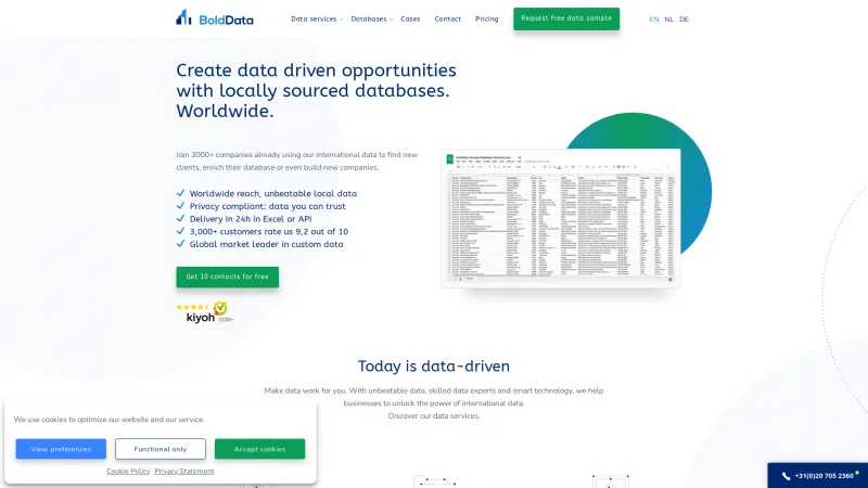 Homepage of BoldData