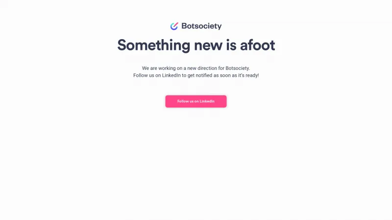 Homepage of Botsociety