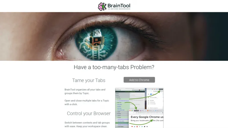 Homepage of BrainTool