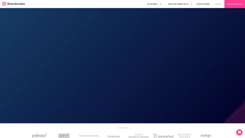 Homepage of Brandzooka