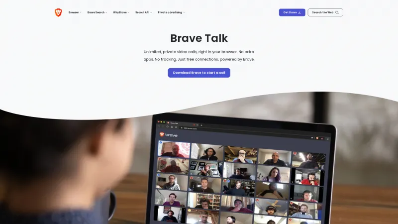 Homepage of Brave Talk