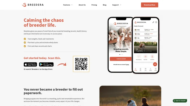 Homepage of Breedera