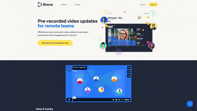 Homepage of Breve