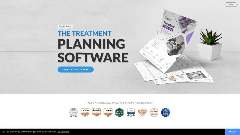 Homepage of BrightPlans