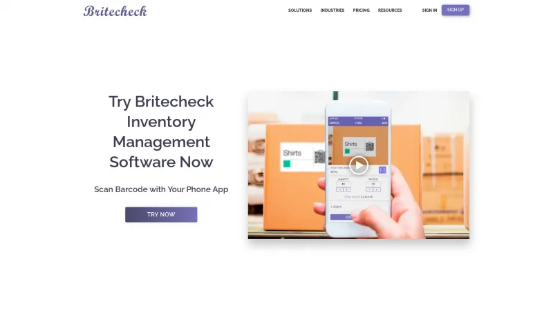 Homepage of Britecheck