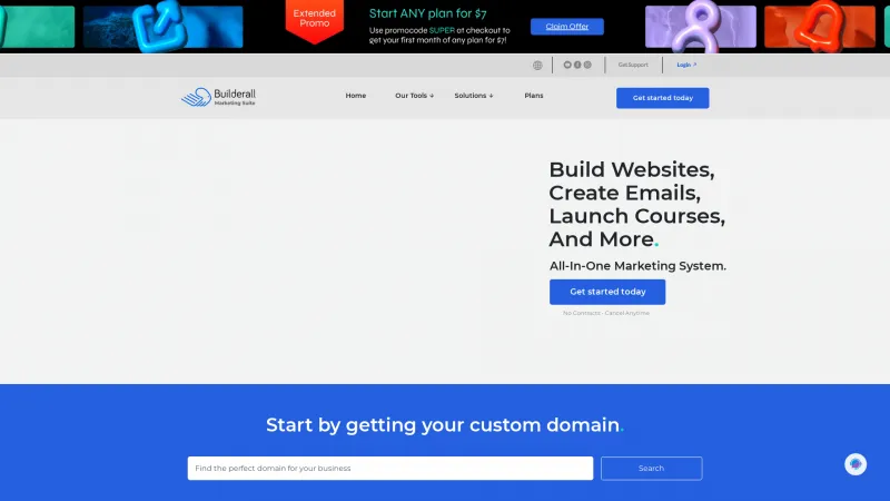 Homepage of Builderall