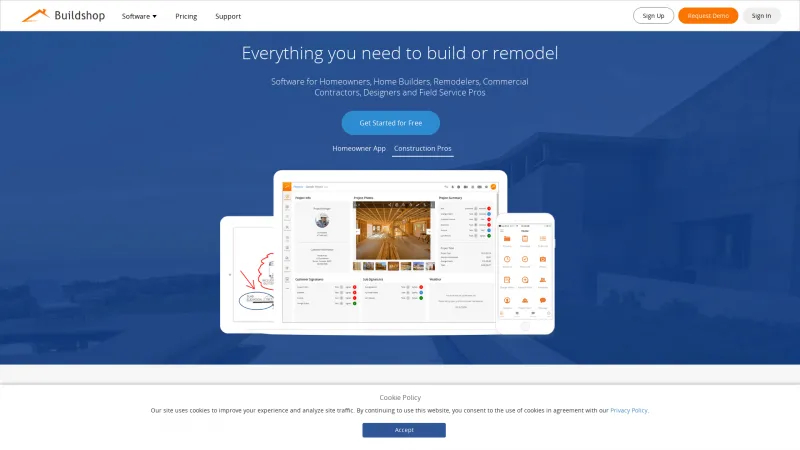 Homepage of Buildshop