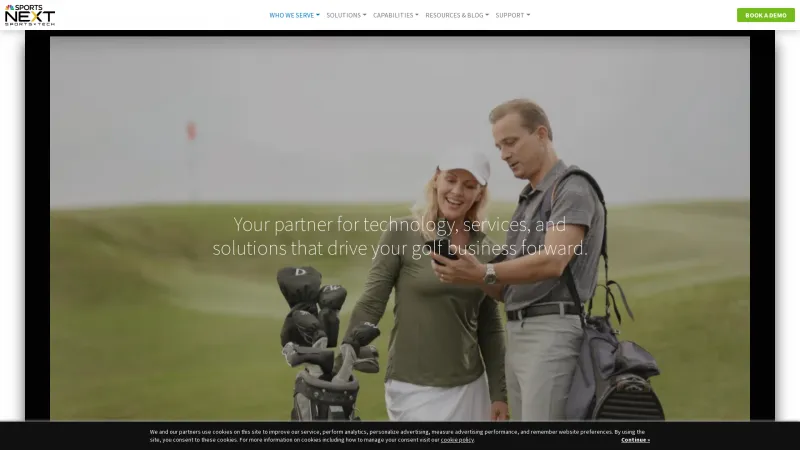 Homepage of GolfNow