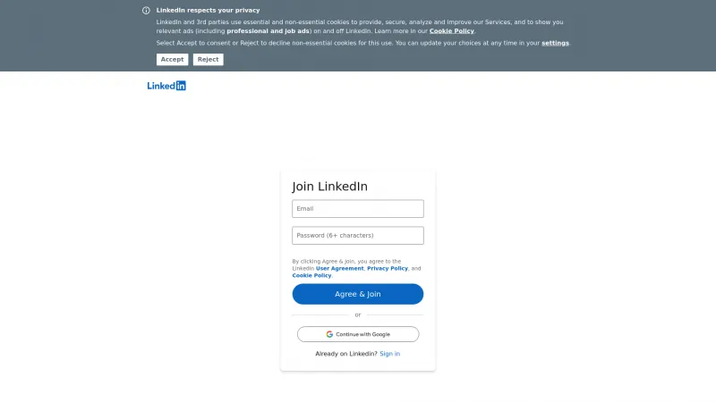 Homepage of LinkedIn Marketing Solutions