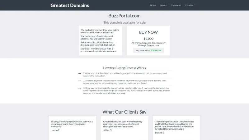 Homepage of BuzzPortal