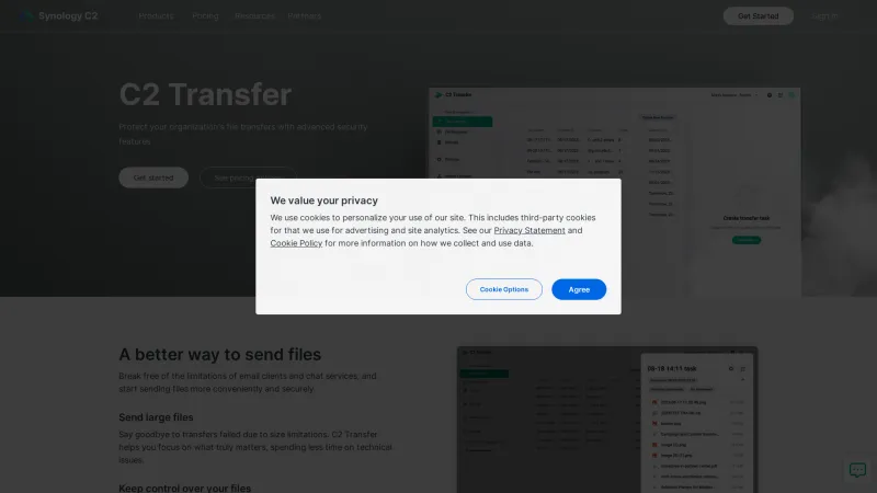 Homepage of C2 Transfer