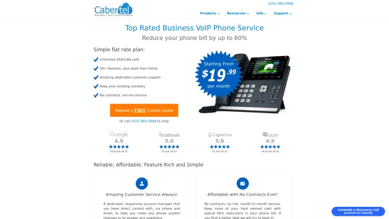 Homepage of CaberTel