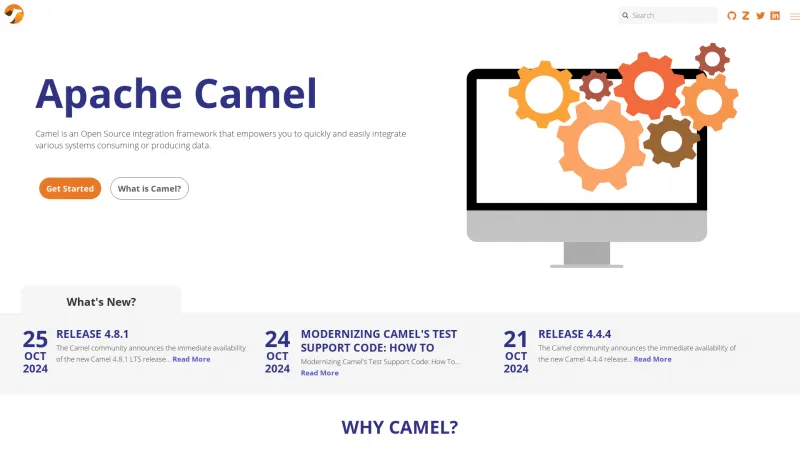 Homepage of Apache Camel