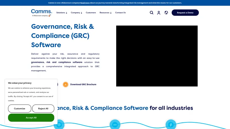 Homepage of Camms.Risk