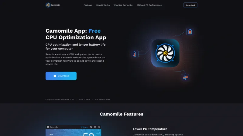 Homepage of Camomile