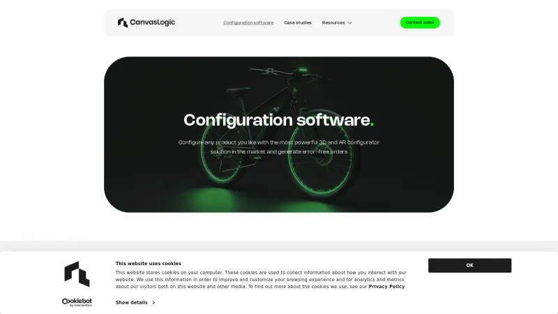 Homepage of CanvasLogic