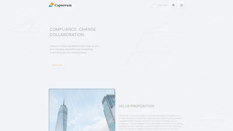 Homepage of Capnovum