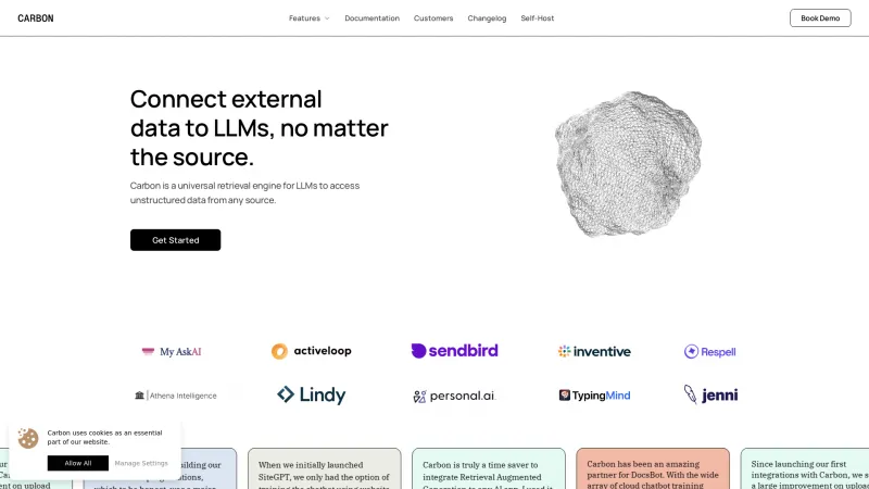 Homepage of Carbon