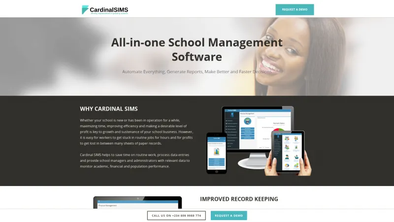 Homepage of Cardinal SIMS