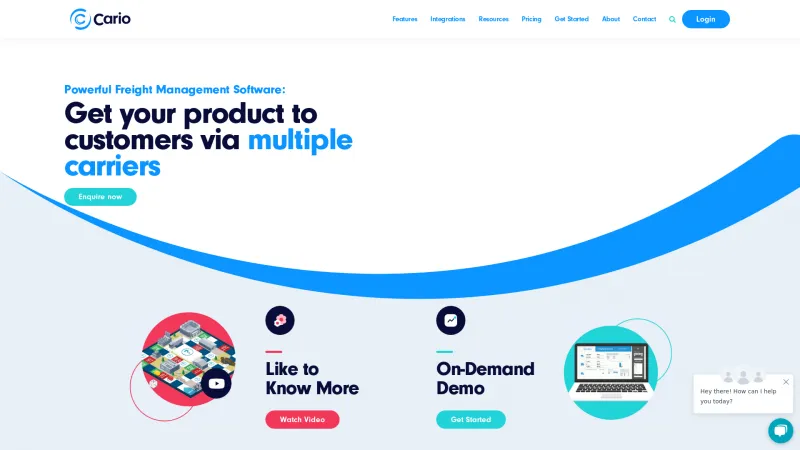 Homepage of Cario TMS