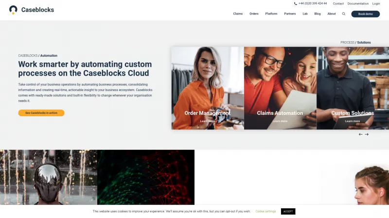 Homepage of CaseBlocks