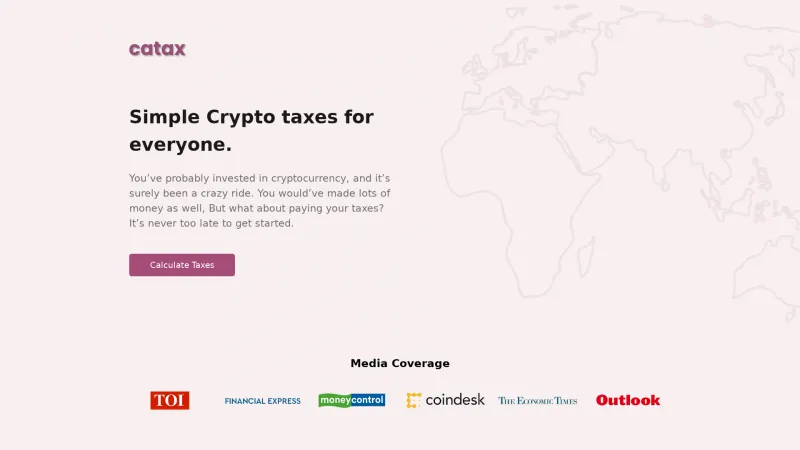 Homepage of Catax