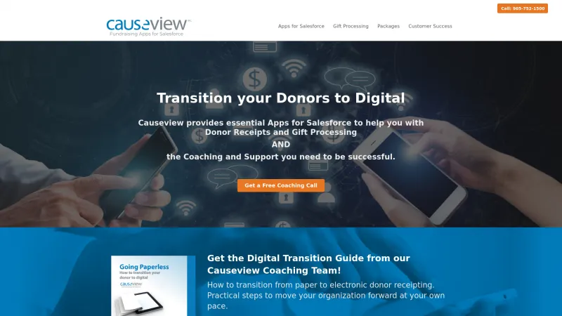 Homepage of Causeview