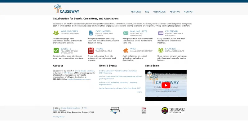 Homepage of Causeway