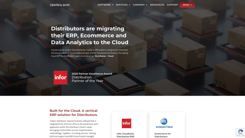 Homepage of Central Data Distributor Cloud