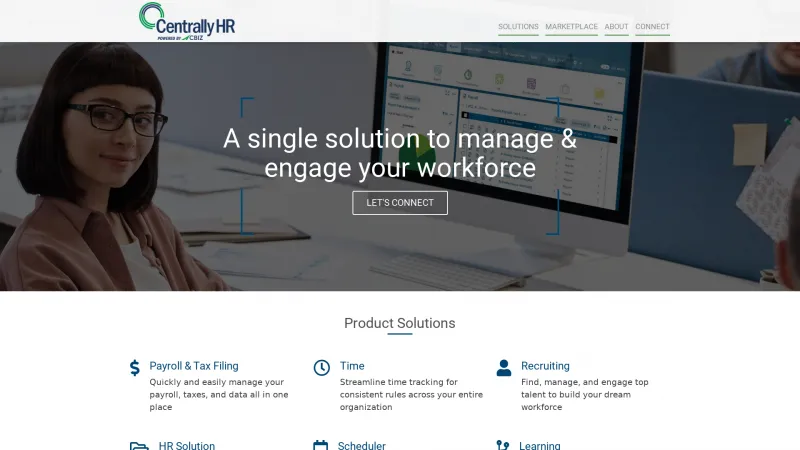 Homepage of Centrally HR