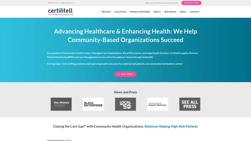 Homepage of Certintell