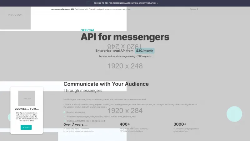 Homepage of Chat API