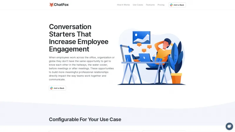 Homepage of ChatFox